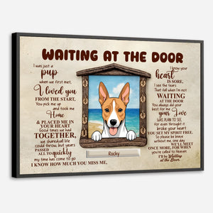 Heartfelt Personalized Dog Memorial Poster Gift - Waiting At The Door | 89Prints