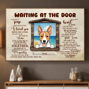 Heartfelt Personalized Dog Memorial Poster Gift - Waiting At The Door | 89Prints