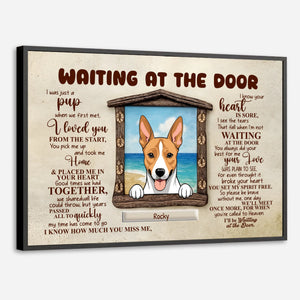 Heartfelt Personalized Dog Memorial Poster Gift - Waiting At The Door | 89Prints
