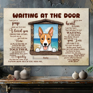 Personalized Dog Memorial Canvas Gift - Waiting At The Door | 89Prints