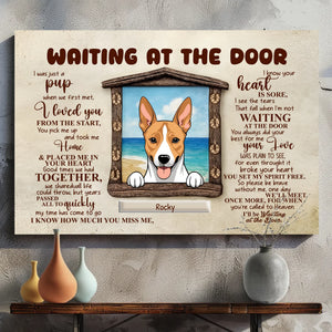 Personalized Dog Memorial Canvas Gift - Waiting At The Door | 89Prints