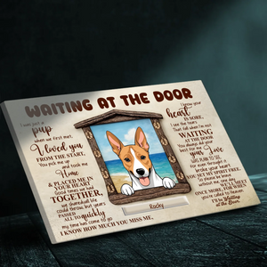 Personalized Dog Memorial Canvas Gift - Waiting At The Door | 89Prints