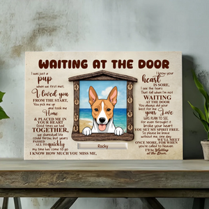 Personalized Dog Memorial Canvas Gift - Waiting At The Door | 89Prints