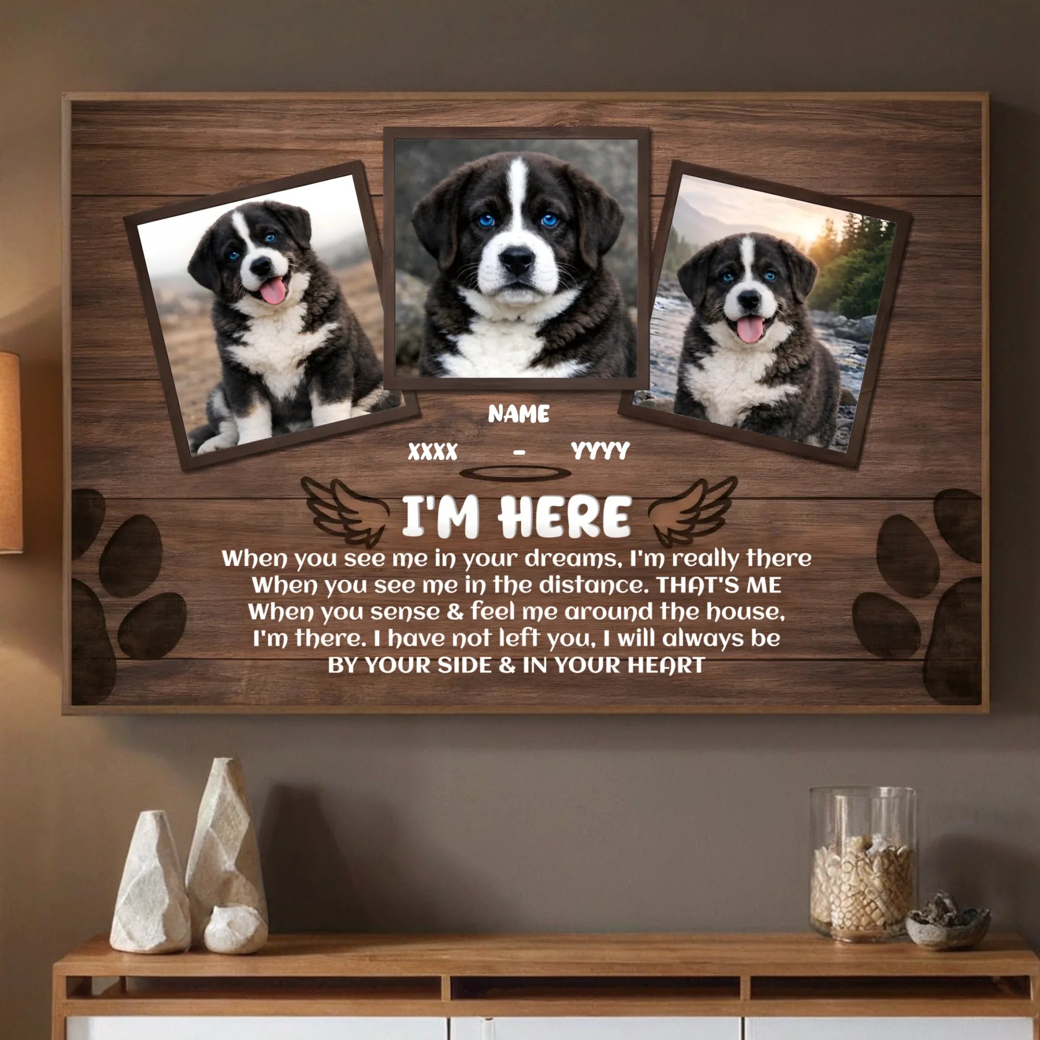 Custom Dog Memorial Poster – When You See Me In Your Dreams | 89Prints