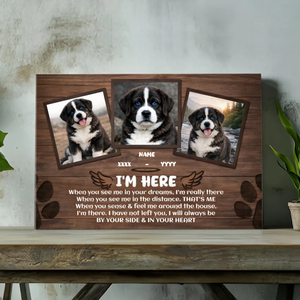 Custom Dog Memorial Canvas Wall Art – When You See Me In Your Dreams | 89Prints