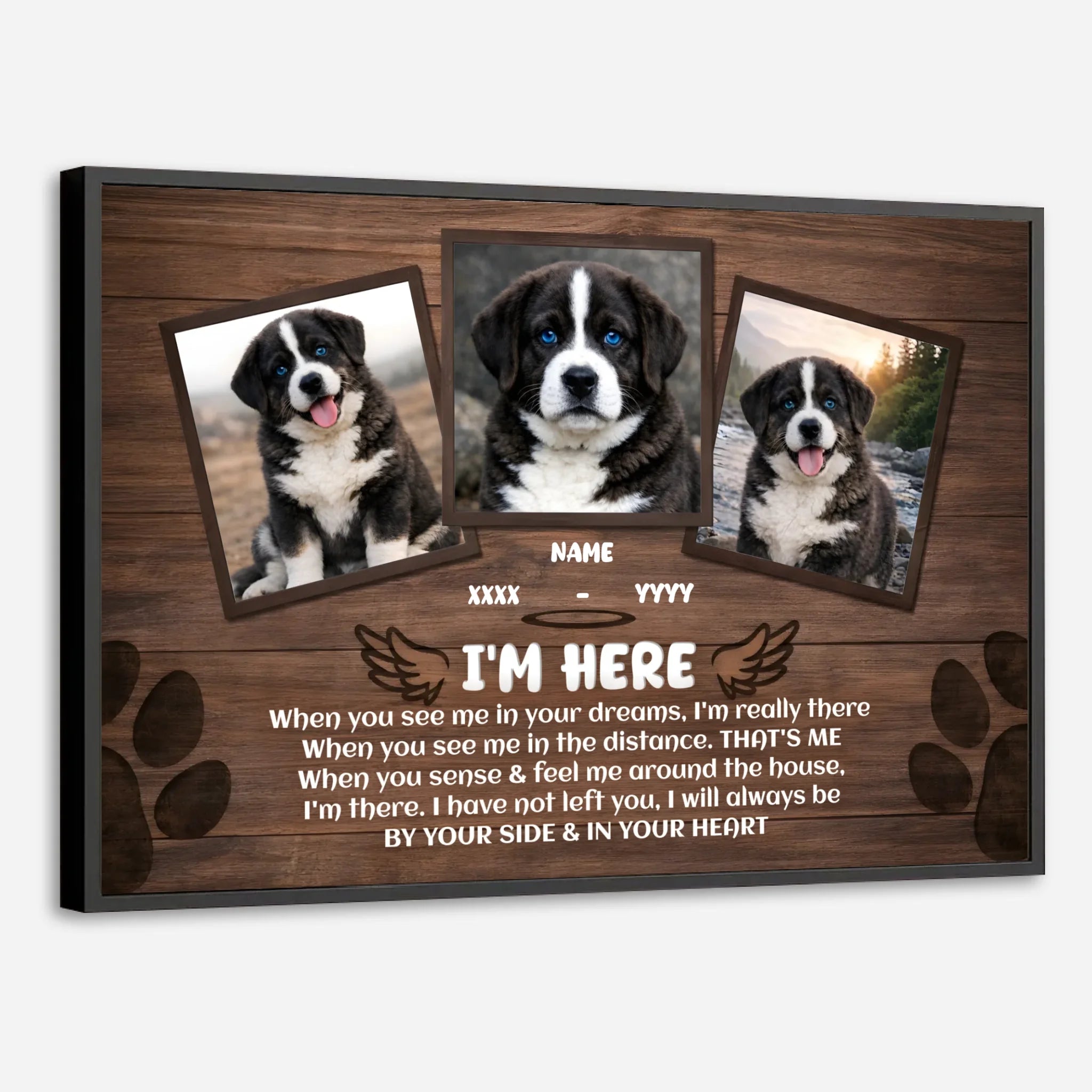 Custom Dog Memorial Poster – When You See Me In Your Dreams | 89Prints