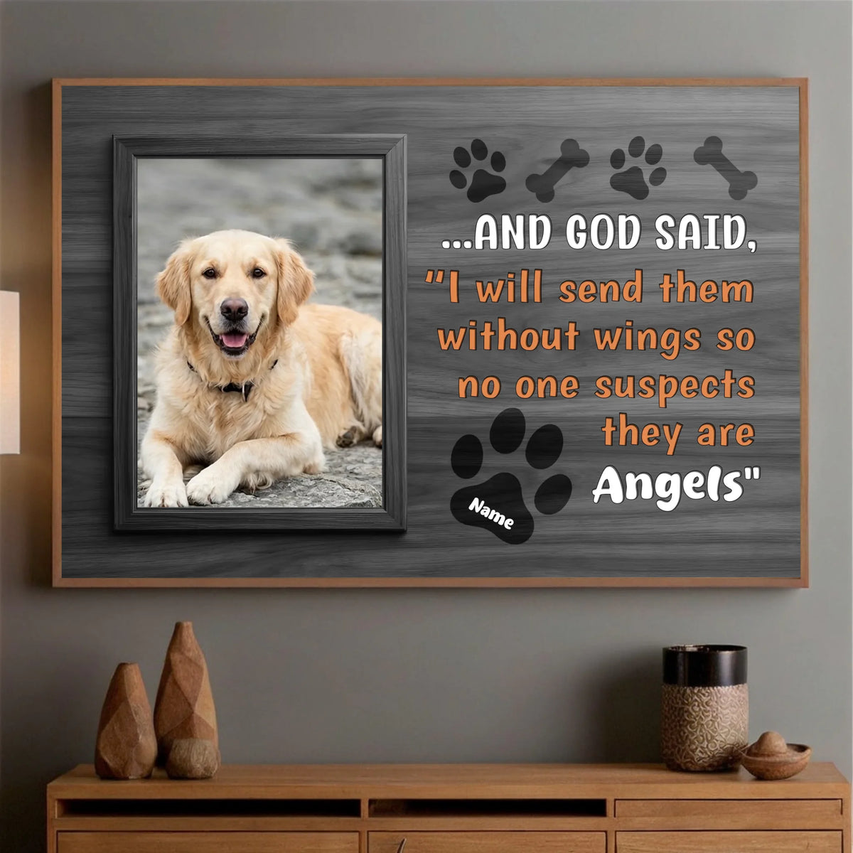 Personalized Dog Poster Gift - I Will Send Them Without Wings So No One Suspects They Are Angels | 89Prints