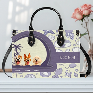 Ocean Seashell Doodle Pattern Dog Handbag – Custom Dog Art & Best Gifts For Dog Owners - 89Prints