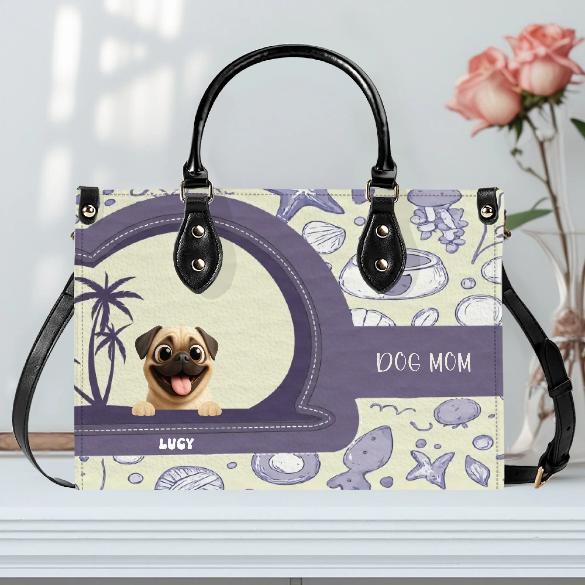Custom Pug Handbag Gift – Dog Art & Best Gifts For Dog Owners | 89Prints