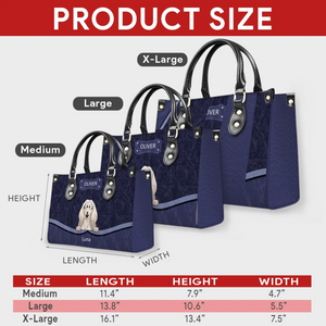 Ornamental Embossed Pattern Dog Handbag – Custom Dog illustration Present for Dog Mom - 89Prints