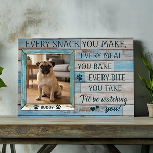 Touching Customized Pug Canvas Wall Art Gift - I'll Be Watching You | 89Prints