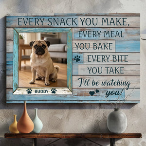 Touching Customized Pug Canvas Wall Art Gift - I'll Be Watching You | 89Prints