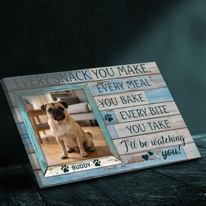 Touching Customized Pug Canvas Wall Art Gift - I'll Be Watching You | 89Prints