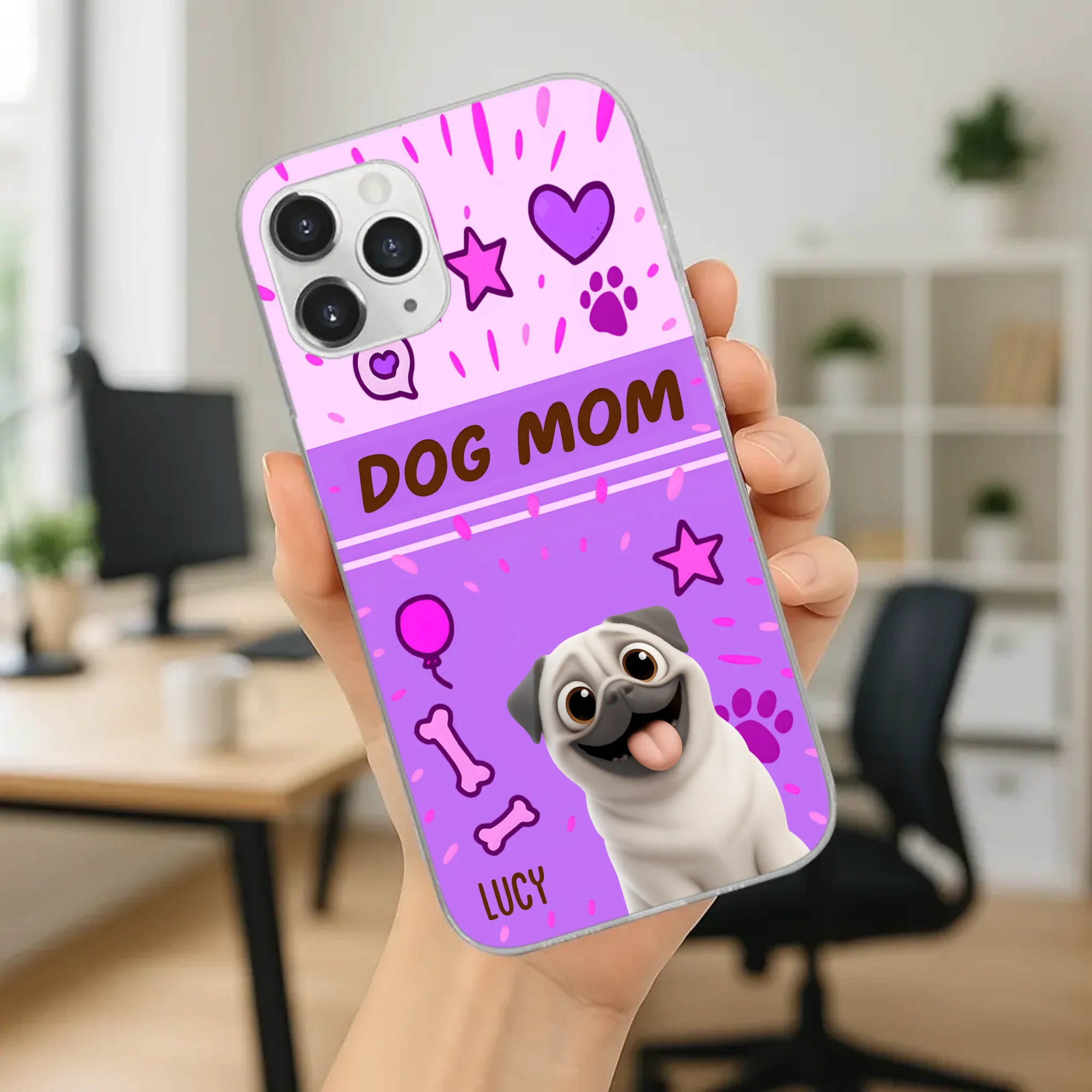 Special Custom Pug Dog Mom Phone Case Gift | 89Prints