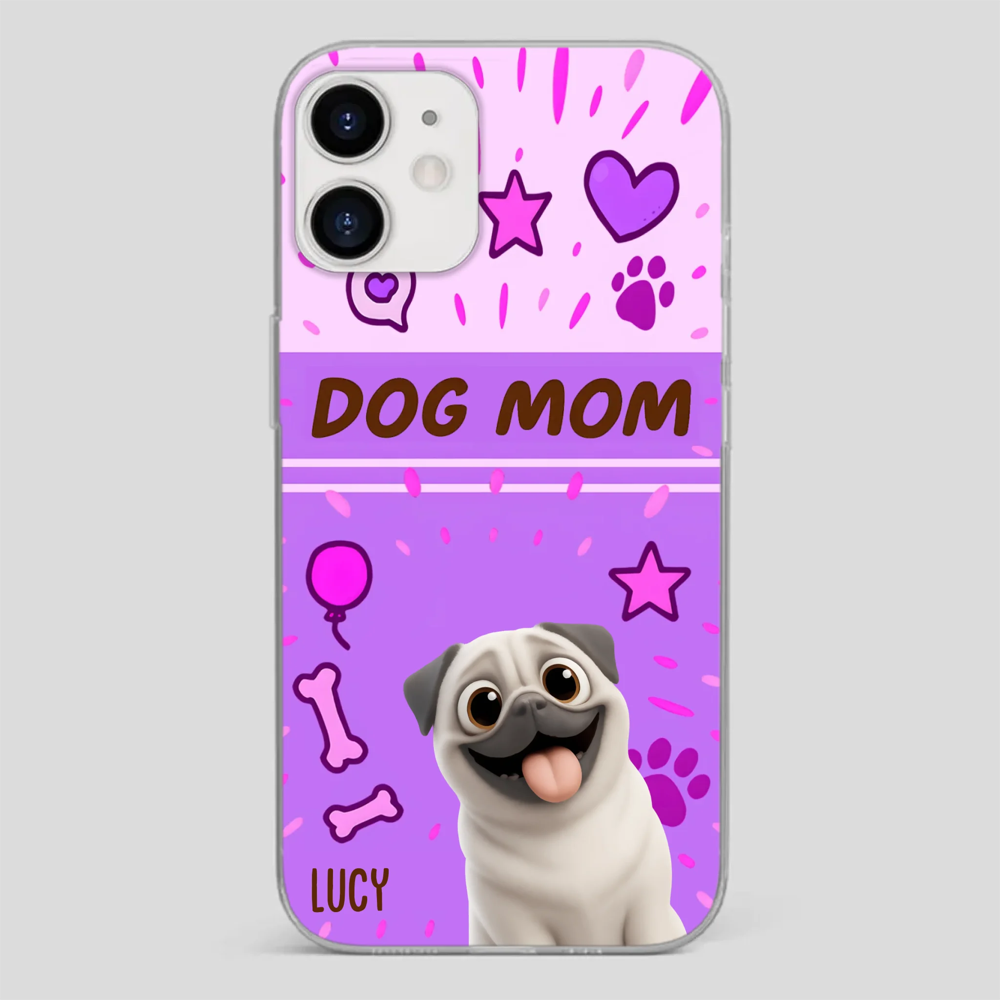 Special Custom Pug Dog Mom Phone Case Gift | 89Prints