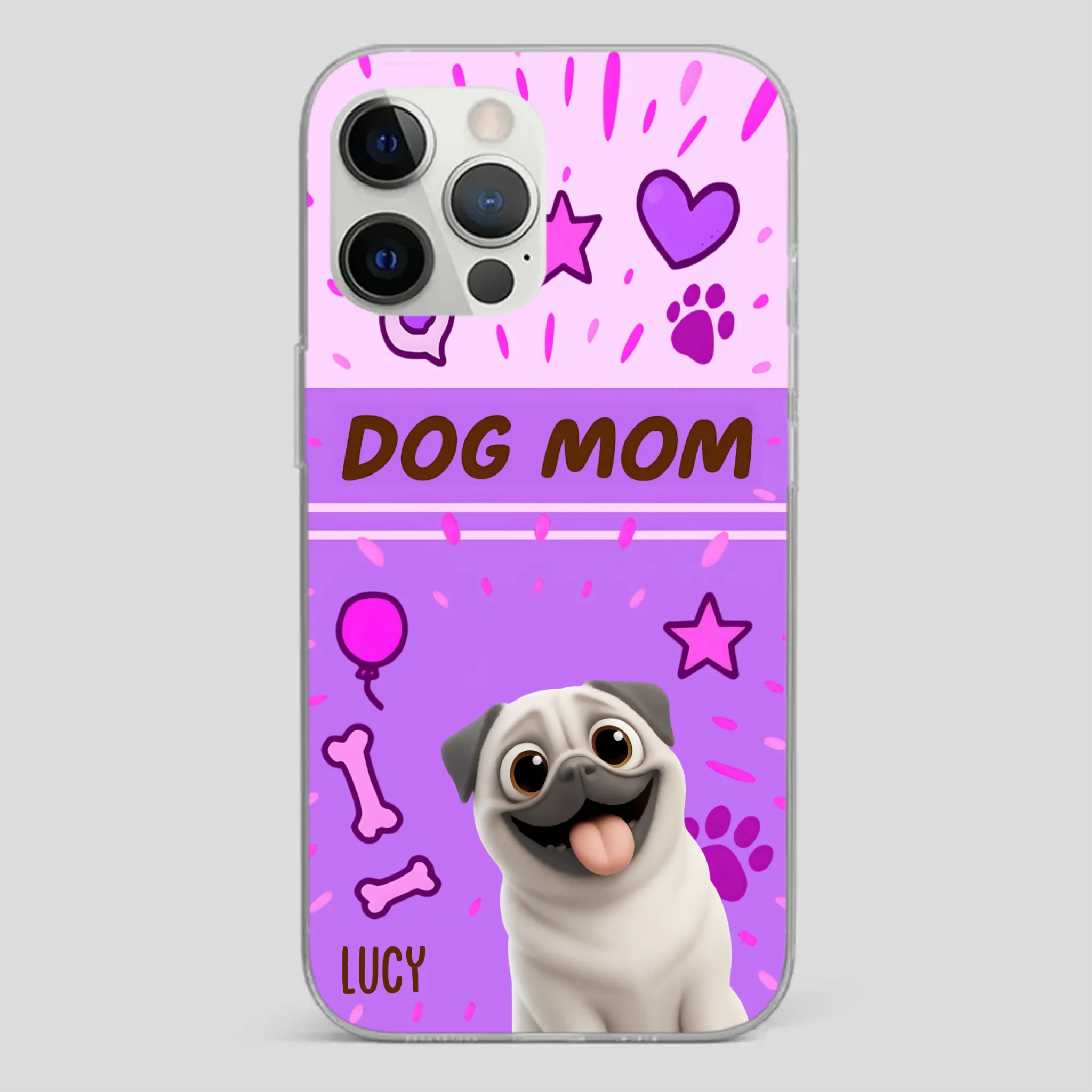 Special Custom Pug Dog Mom Phone Case Gift | 89Prints