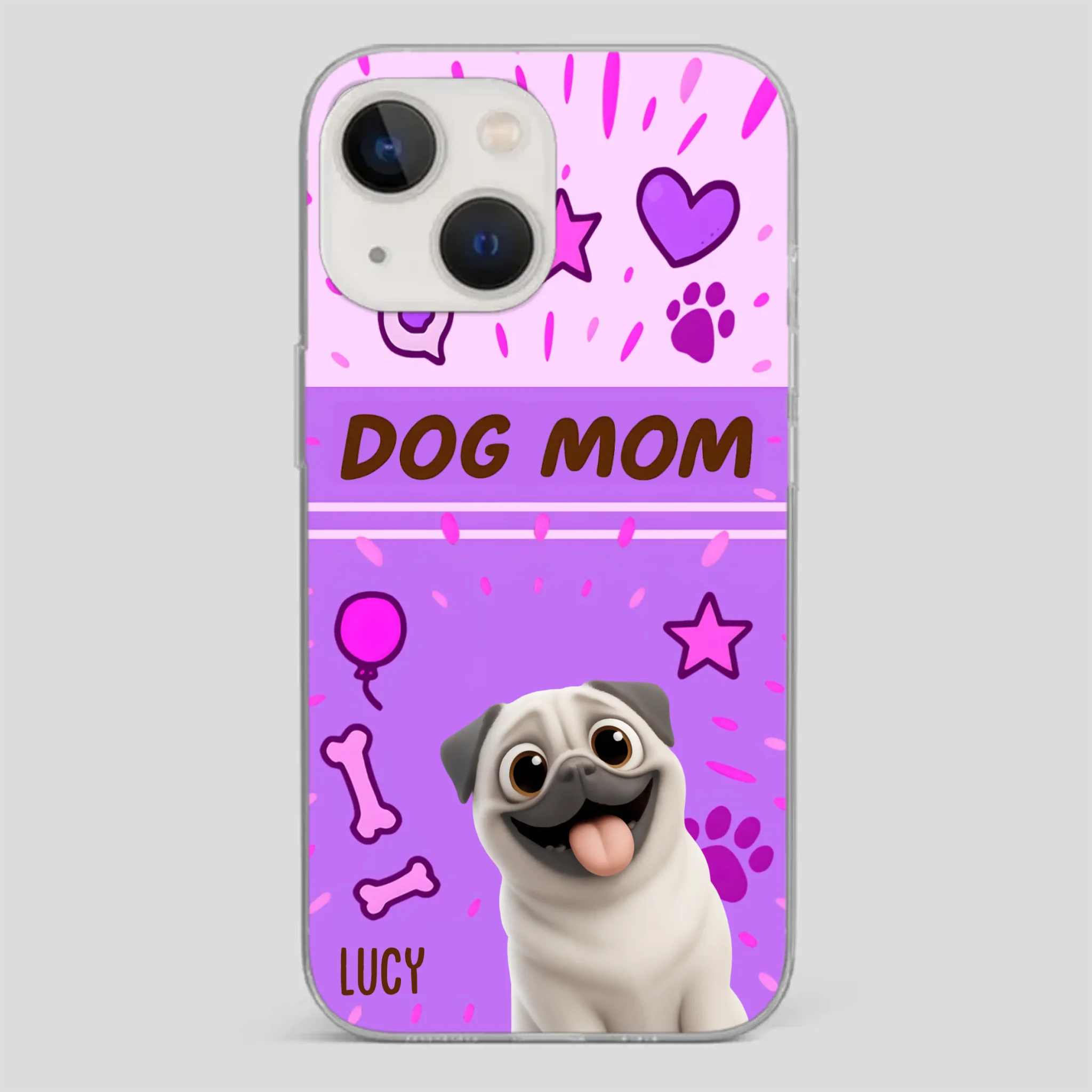 Special Custom Pug Dog Mom Phone Case Gift | 89Prints