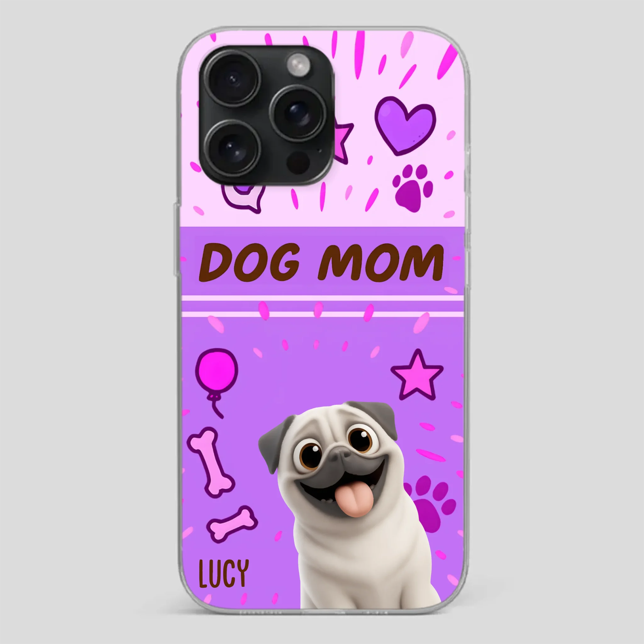Special Custom Pug Dog Mom Phone Case Gift | 89Prints