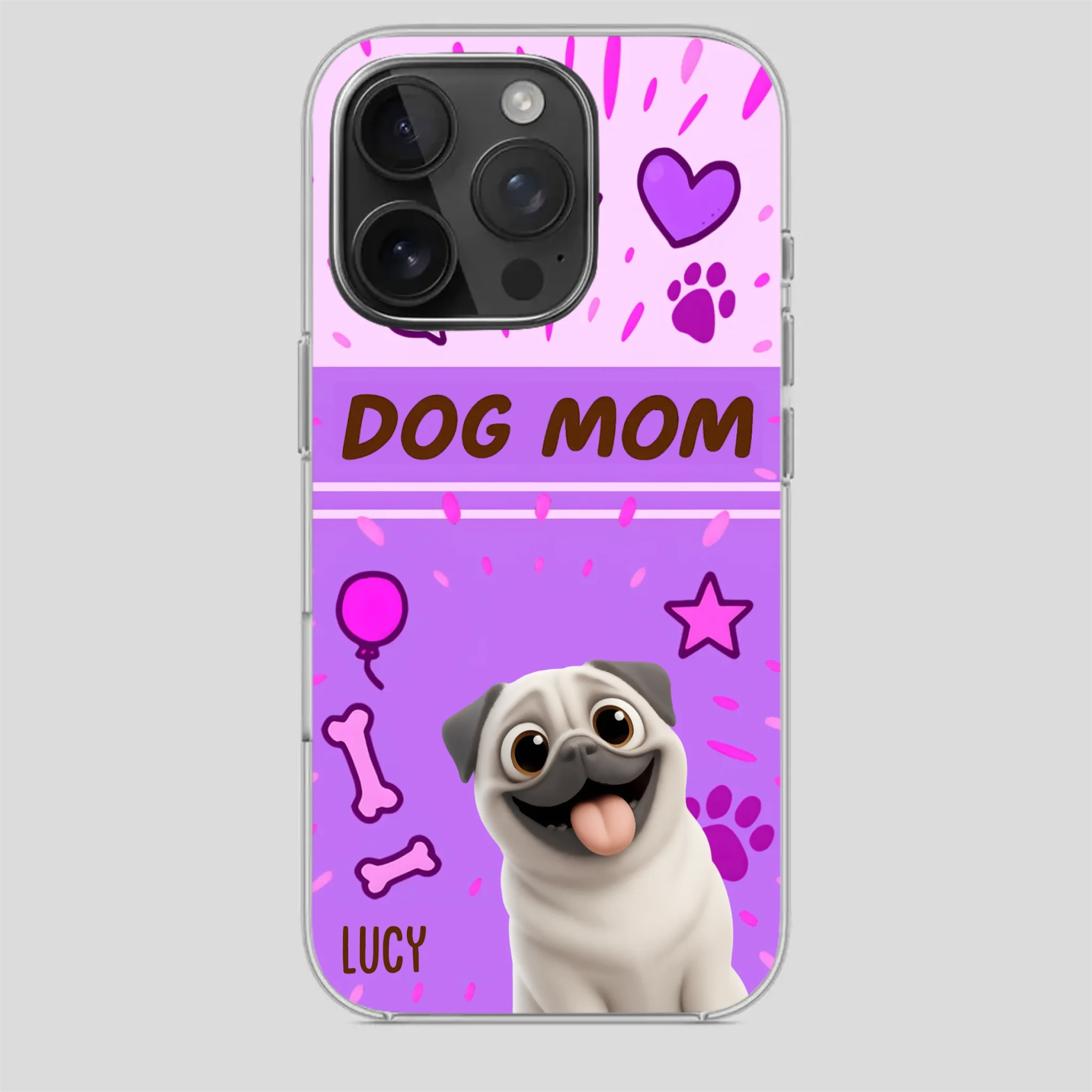 Special Custom Pug Dog Mom Phone Case Gift | 89Prints