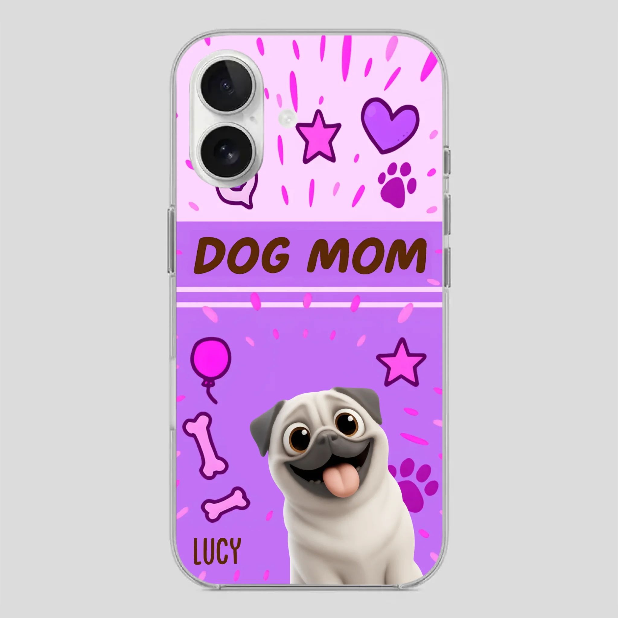 Special Custom Pug Dog Mom Phone Case Gift | 89Prints