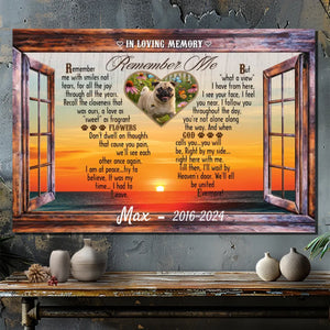 Meaningful Custom Pug Memorial Canvas Gift - In Loving Memory, Remember Me | 89Prints