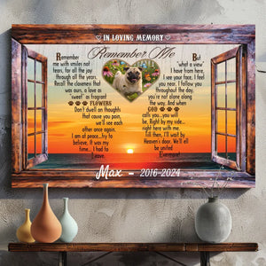 Meaningful Custom Pug Memorial Canvas Gift - In Loving Memory, Remember Me | 89Prints