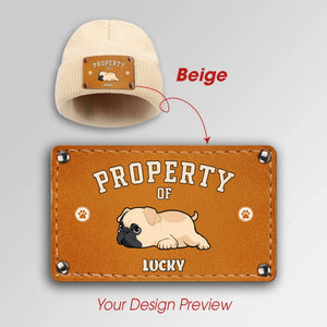 Personalized Pug Lover Beanie Present – Property Of Dogs | 89Prints