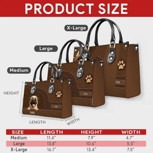 Personalized Pug Vintage Stitched Leather Dog Handbag For Pet Lovers | 89Prints