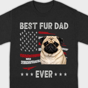 Meaningful Custom Pug Basic Tee Gift - Best Fur Dad Ever | 89Prints