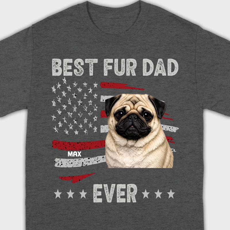 Meaningful Custom Pug Basic Tee Gift - Best Fur Dad Ever | 89Prints