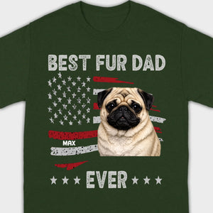 Meaningful Custom Pug Basic Tee Gift - Best Fur Dad Ever | 89Prints
