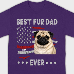 Meaningful Custom Pug Basic Tee Gift - Best Fur Dad Ever | 89Prints