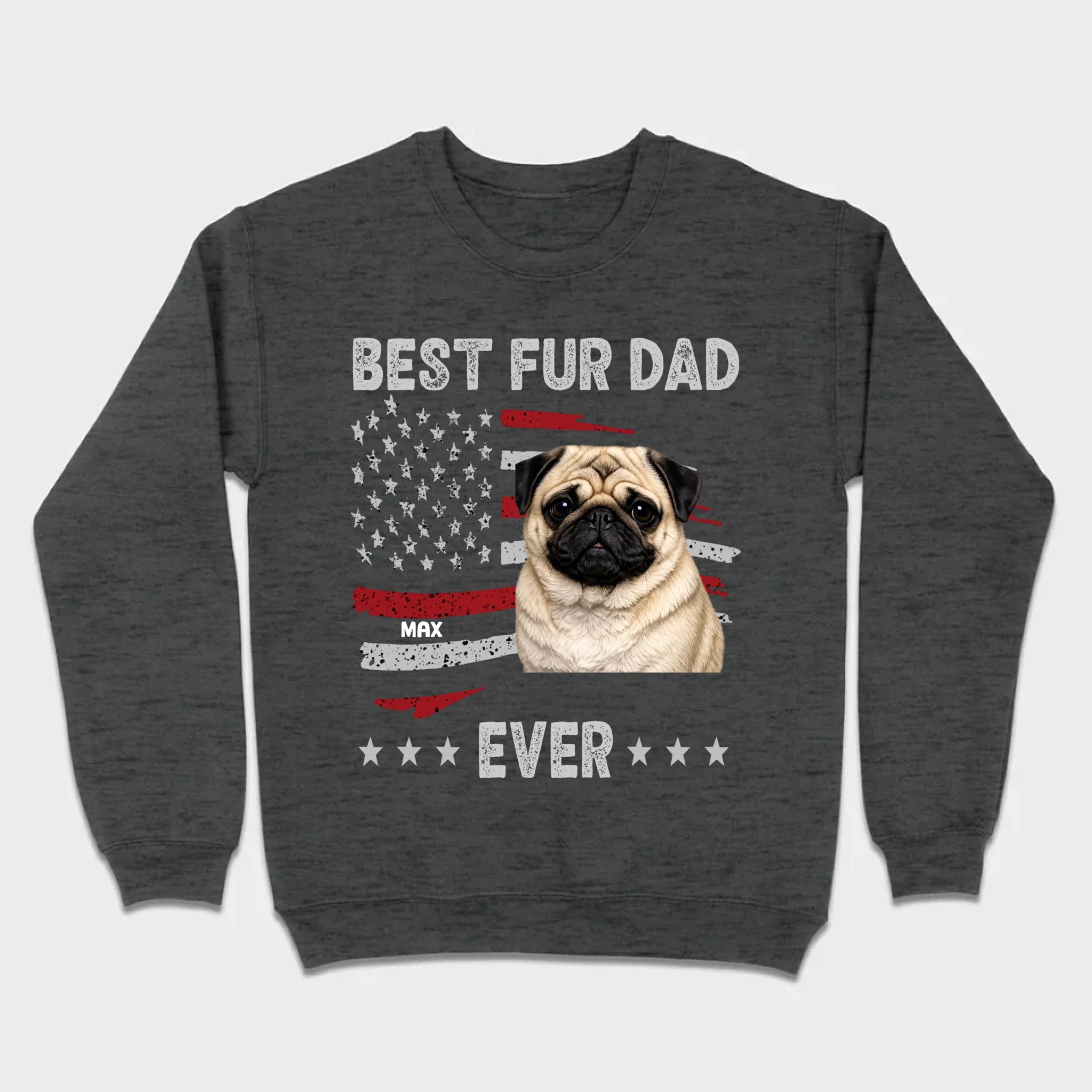 Meaningful Custom Pug Basic Tee Gift - Best Fur Dad Ever | 89Prints