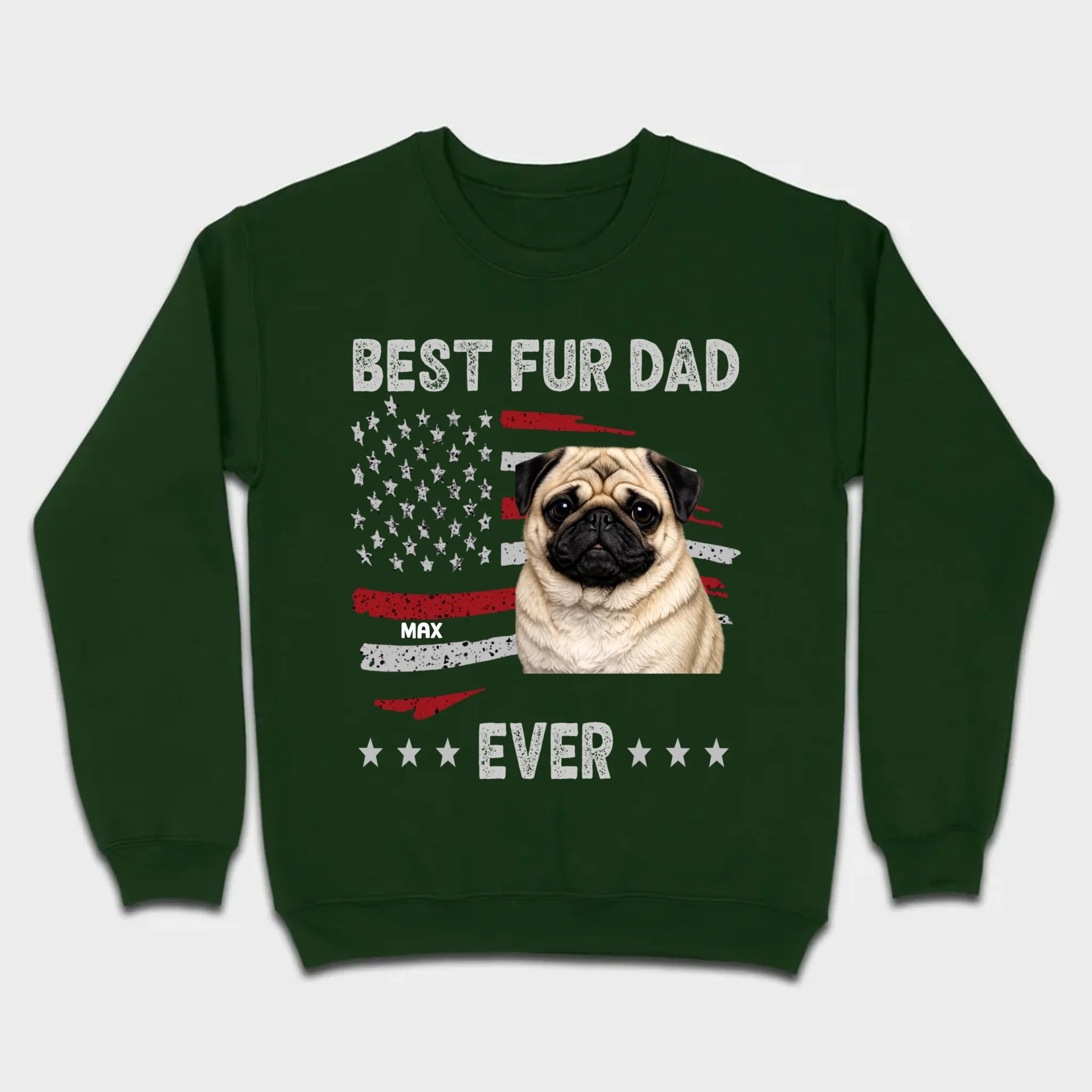 Meaningful Custom Pug Basic Tee Gift - Best Fur Dad Ever | 89Prints