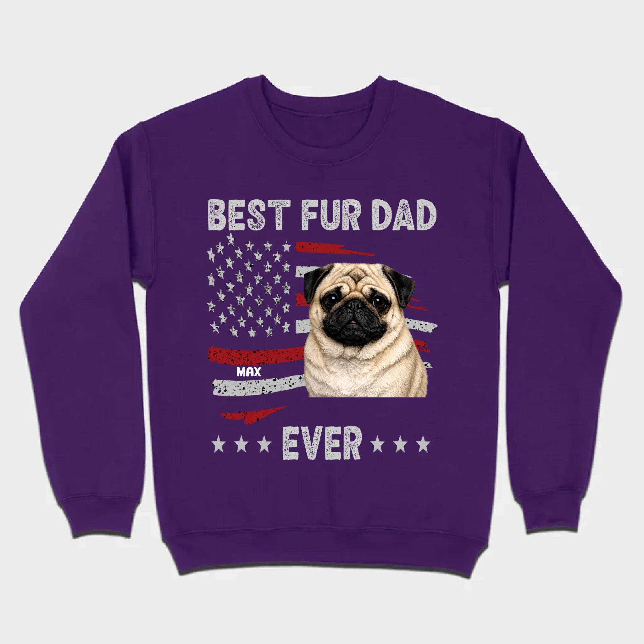 Meaningful Custom Pug Basic Tee Gift - Best Fur Dad Ever | 89Prints