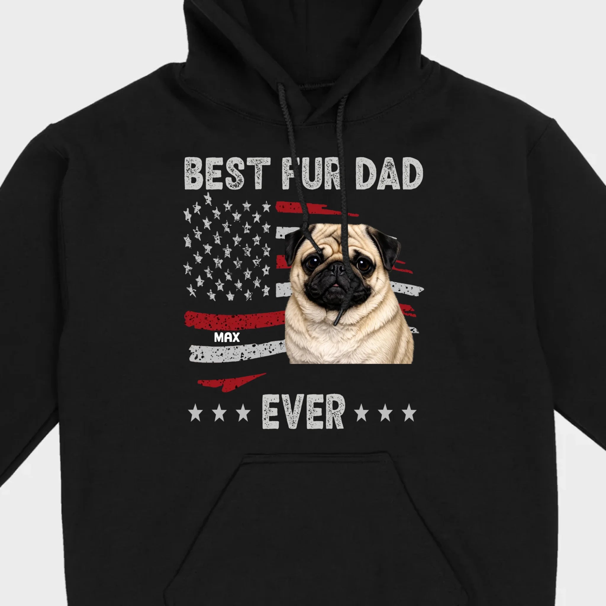 Meaningful Custom Pug Basic Tee Gift - Best Fur Dad Ever | 89Prints