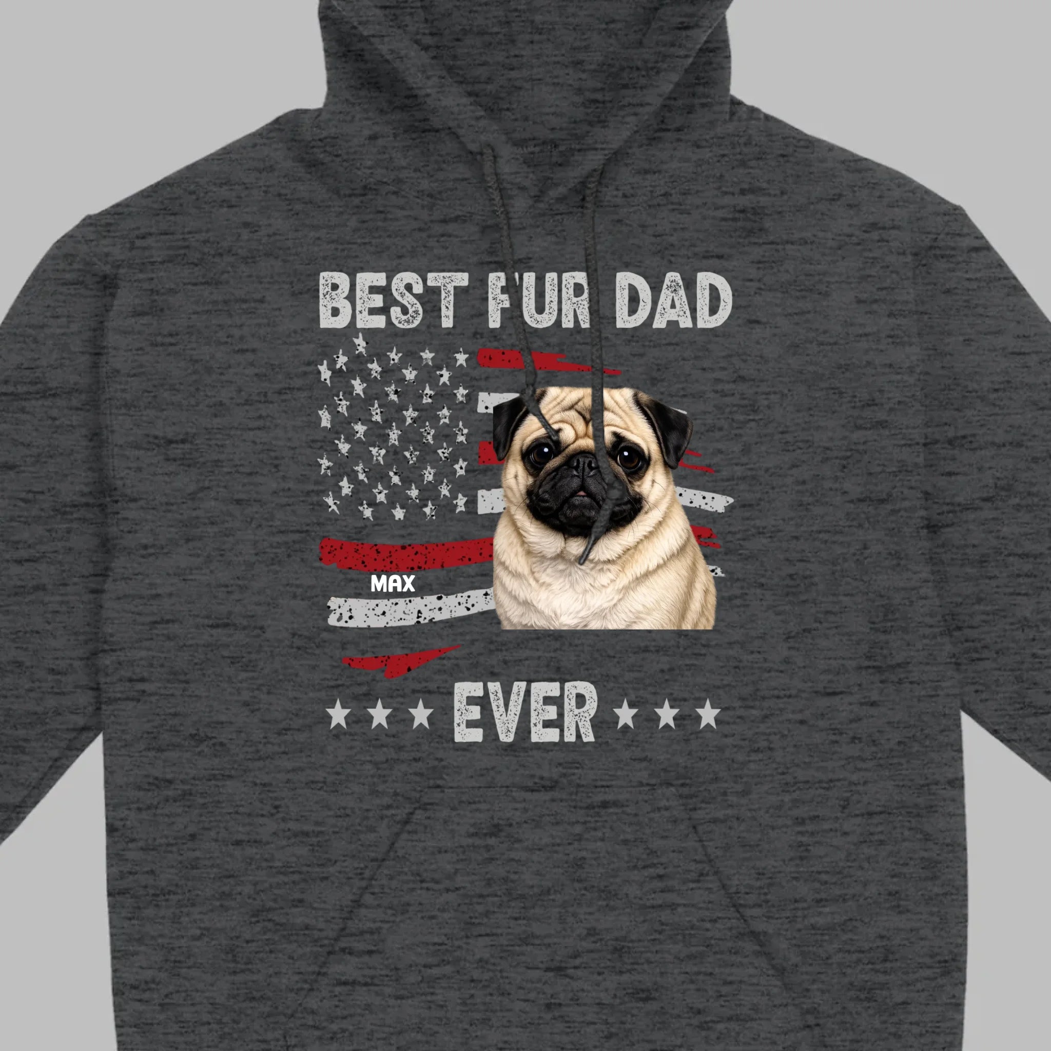 Meaningful Custom Pug Basic Tee Gift - Best Fur Dad Ever | 89Prints