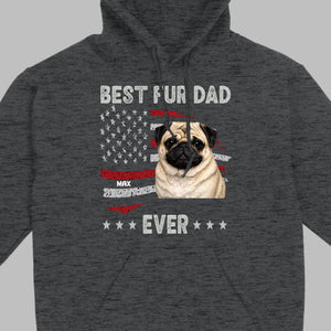 Meaningful Custom Pug Basic Tee Gift - Best Fur Dad Ever | 89Prints