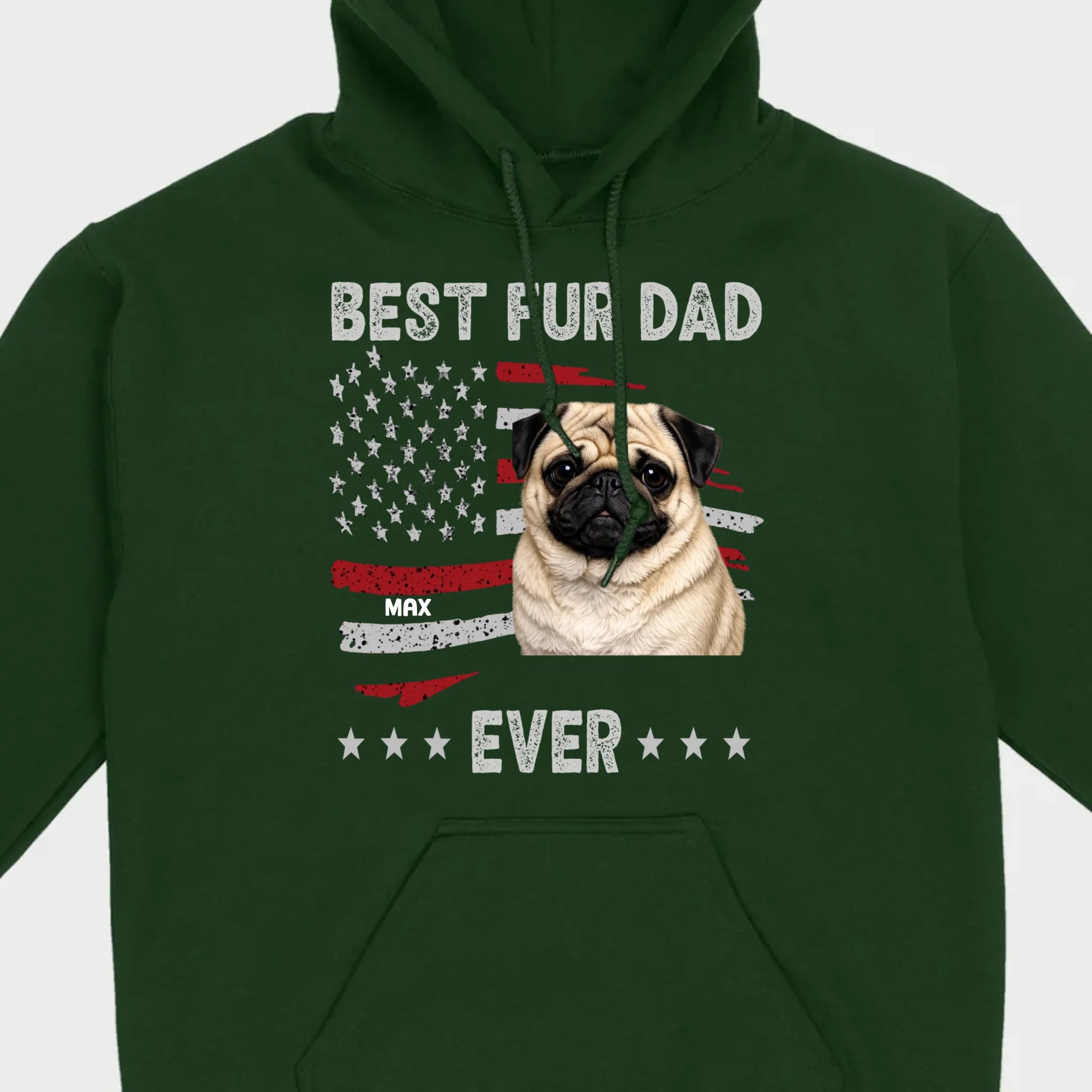 Meaningful Custom Pug Basic Tee Gift - Best Fur Dad Ever | 89Prints