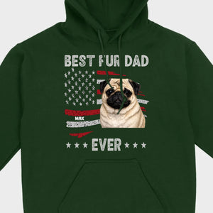 Meaningful Custom Pug Basic Tee Gift - Best Fur Dad Ever | 89Prints