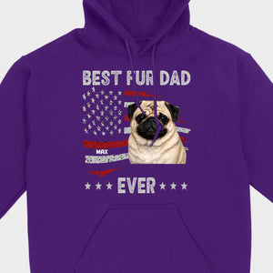 Meaningful Custom Pug Basic Tee Gift - Best Fur Dad Ever | 89Prints