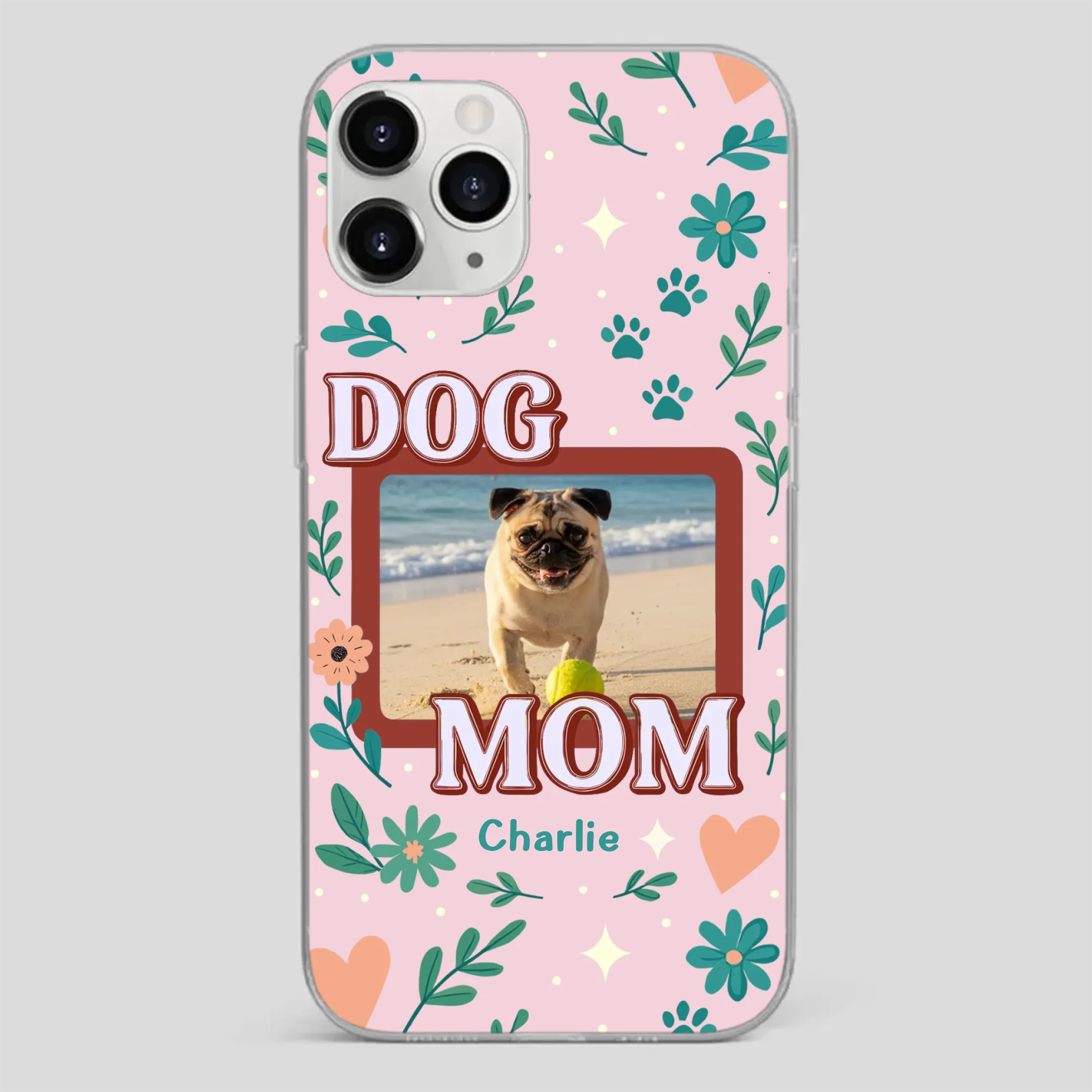 Heartfelt Personalized Pug Lover Dog Mom Phone Case Present | 89Prints