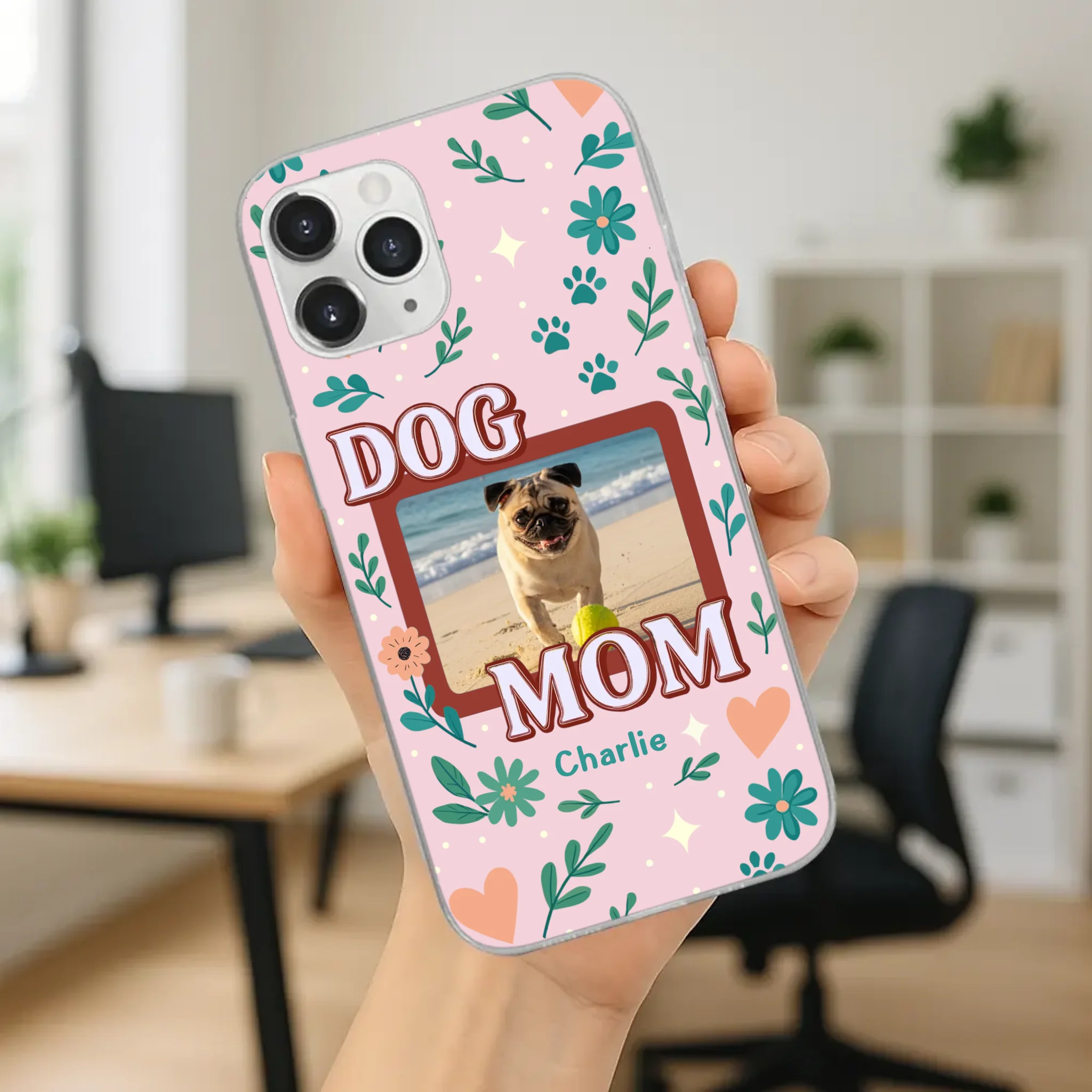 Heartfelt Personalized Pug Lover Dog Mom Phone Case Present | 89Prints