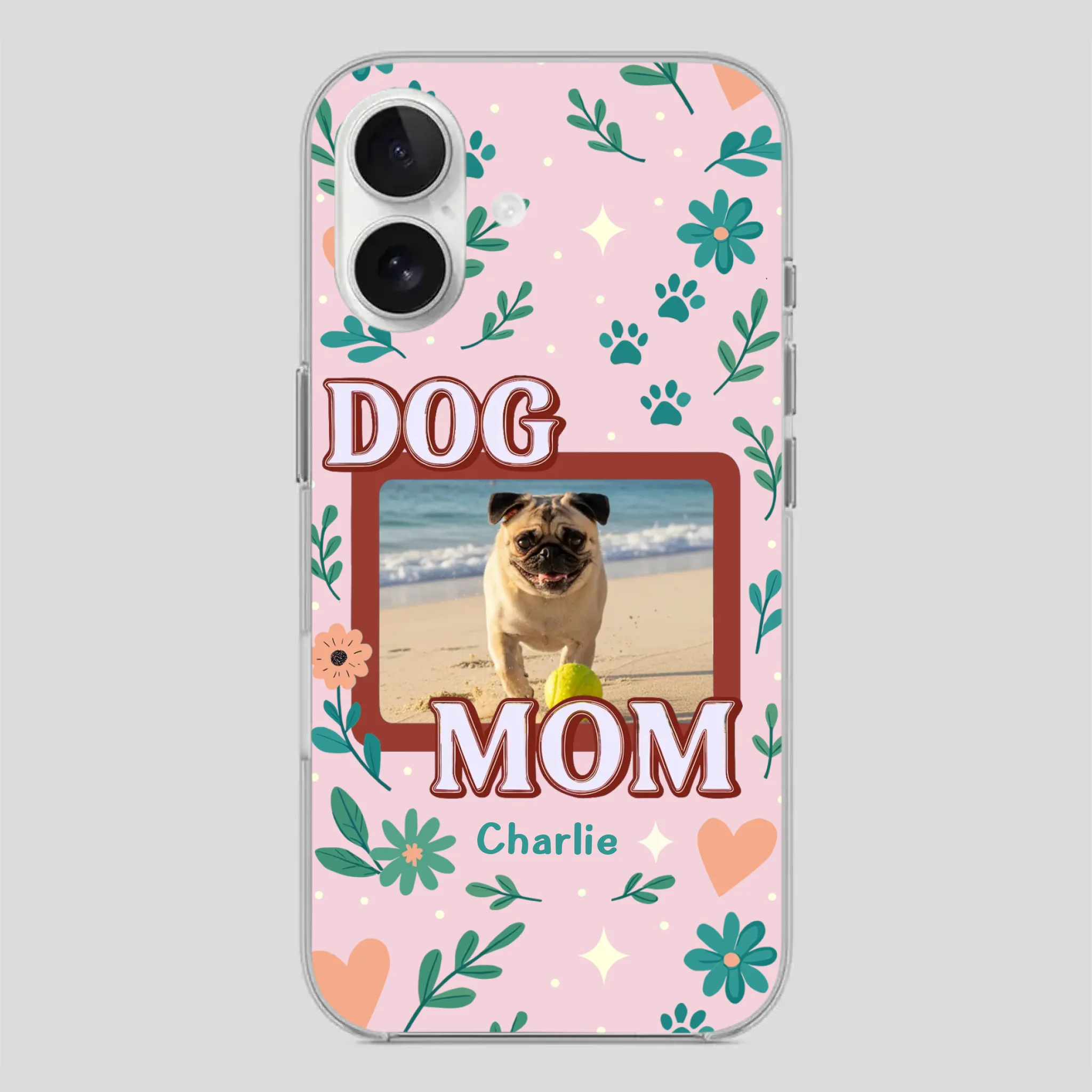 Heartfelt Personalized Pug Lover Dog Mom Phone Case Present | 89Prints