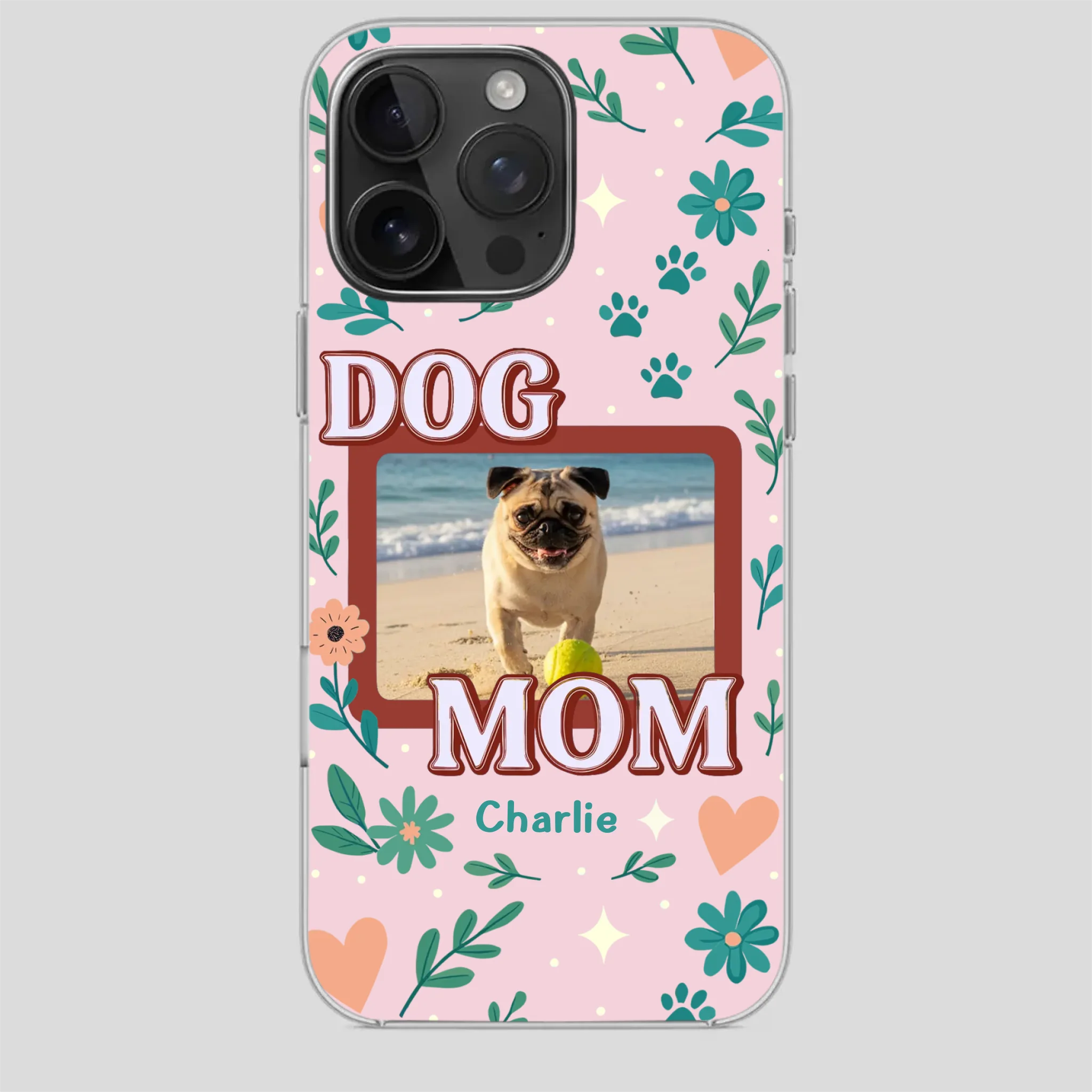 Heartfelt Personalized Pug Lover Dog Mom Phone Case Present | 89Prints