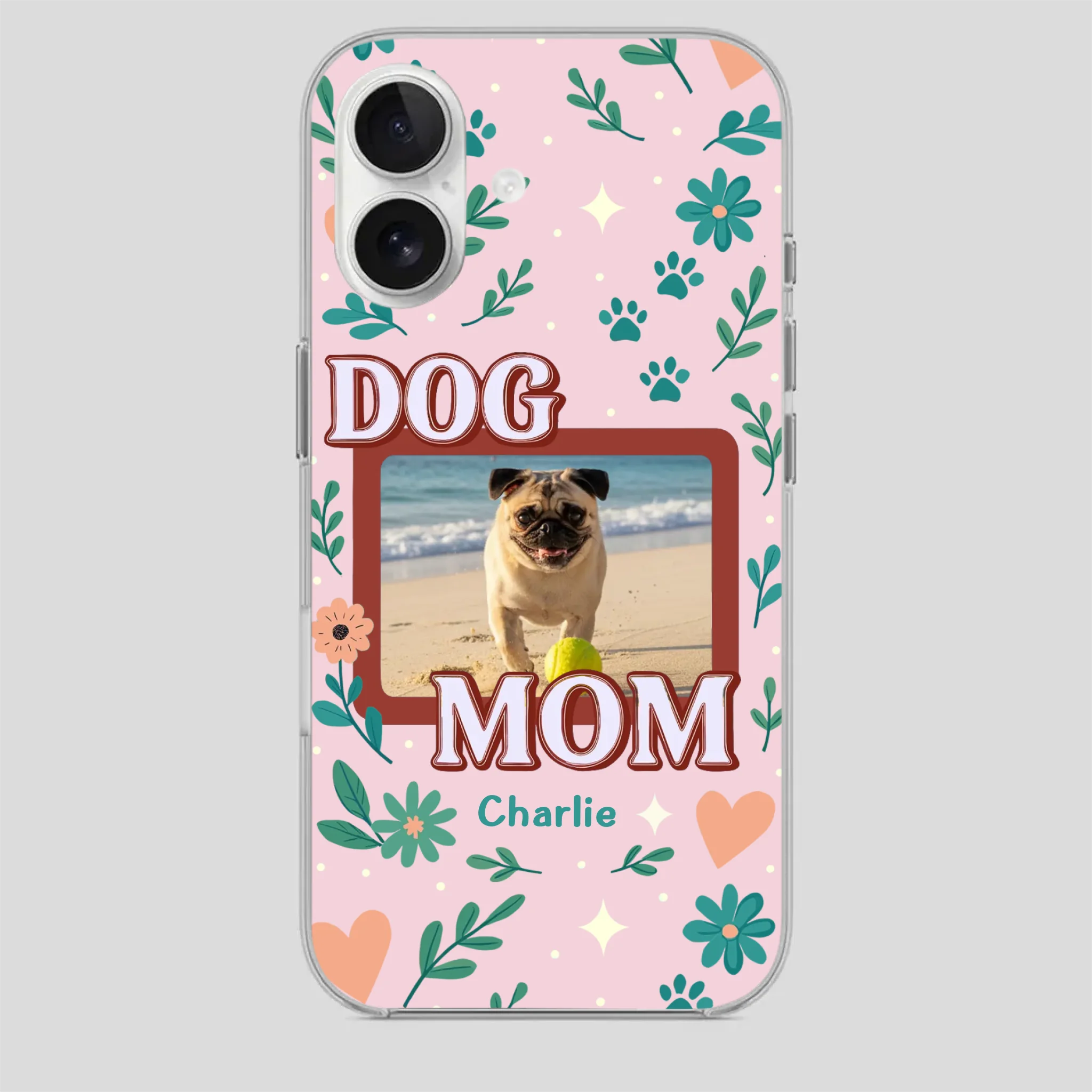 Heartfelt Personalized Pug Lover Dog Mom Phone Case Present | 89Prints