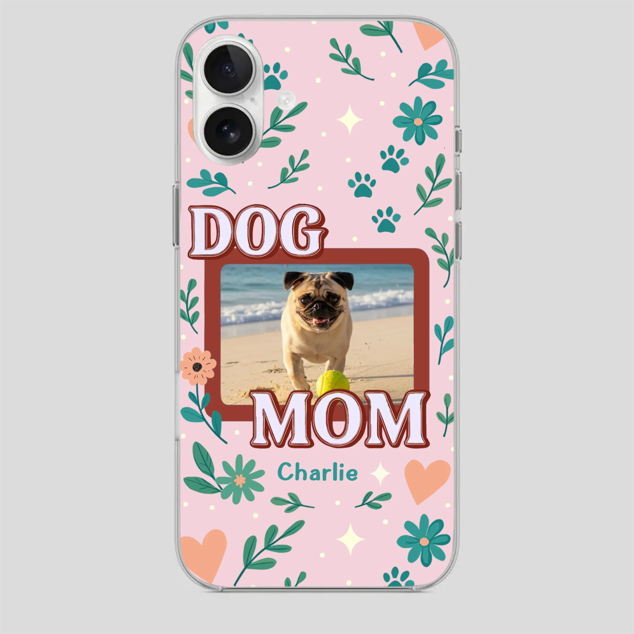 Heartfelt Personalized Pug Lover Dog Mom Phone Case Present | 89Prints