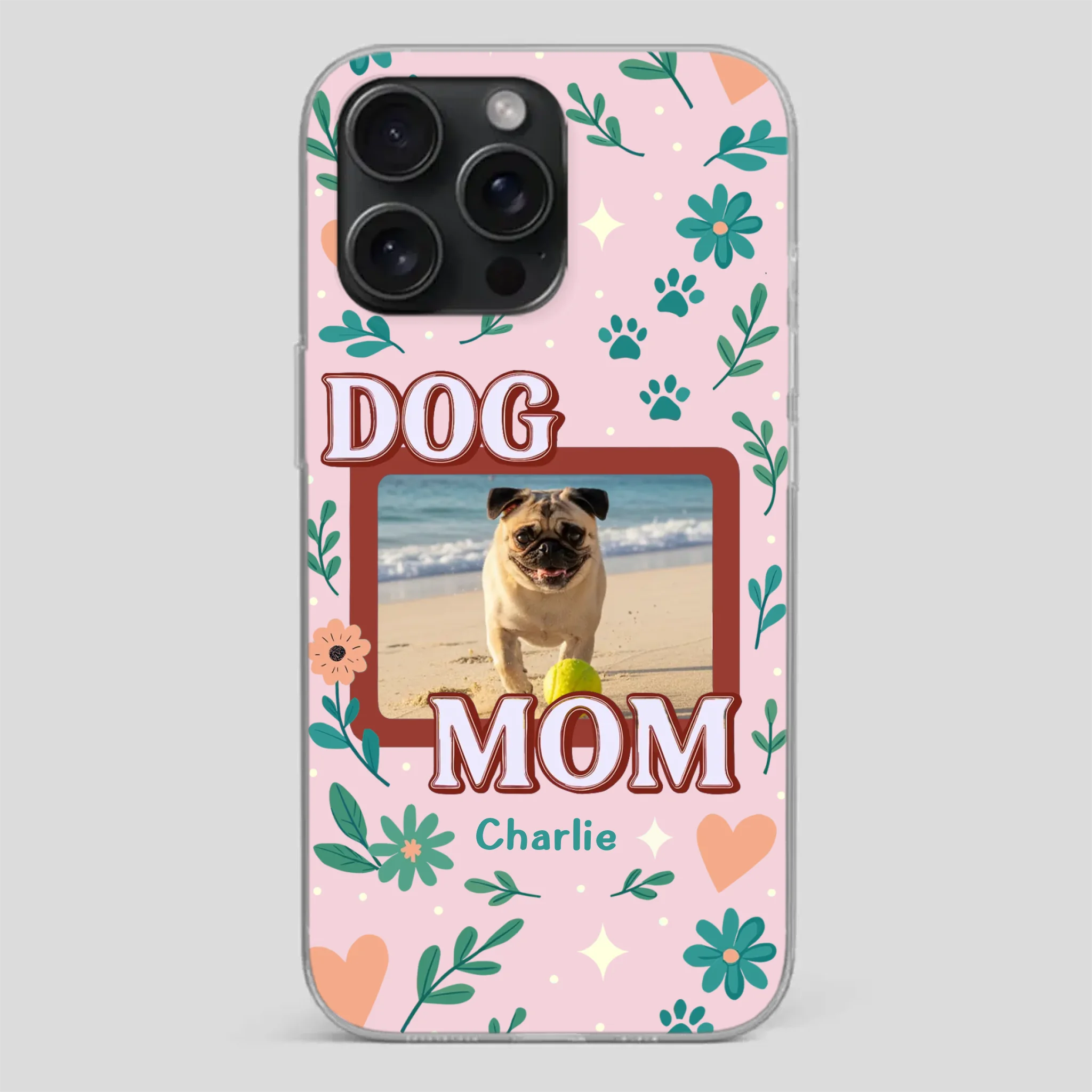 Heartfelt Personalized Pug Lover Dog Mom Phone Case Present | 89Prints