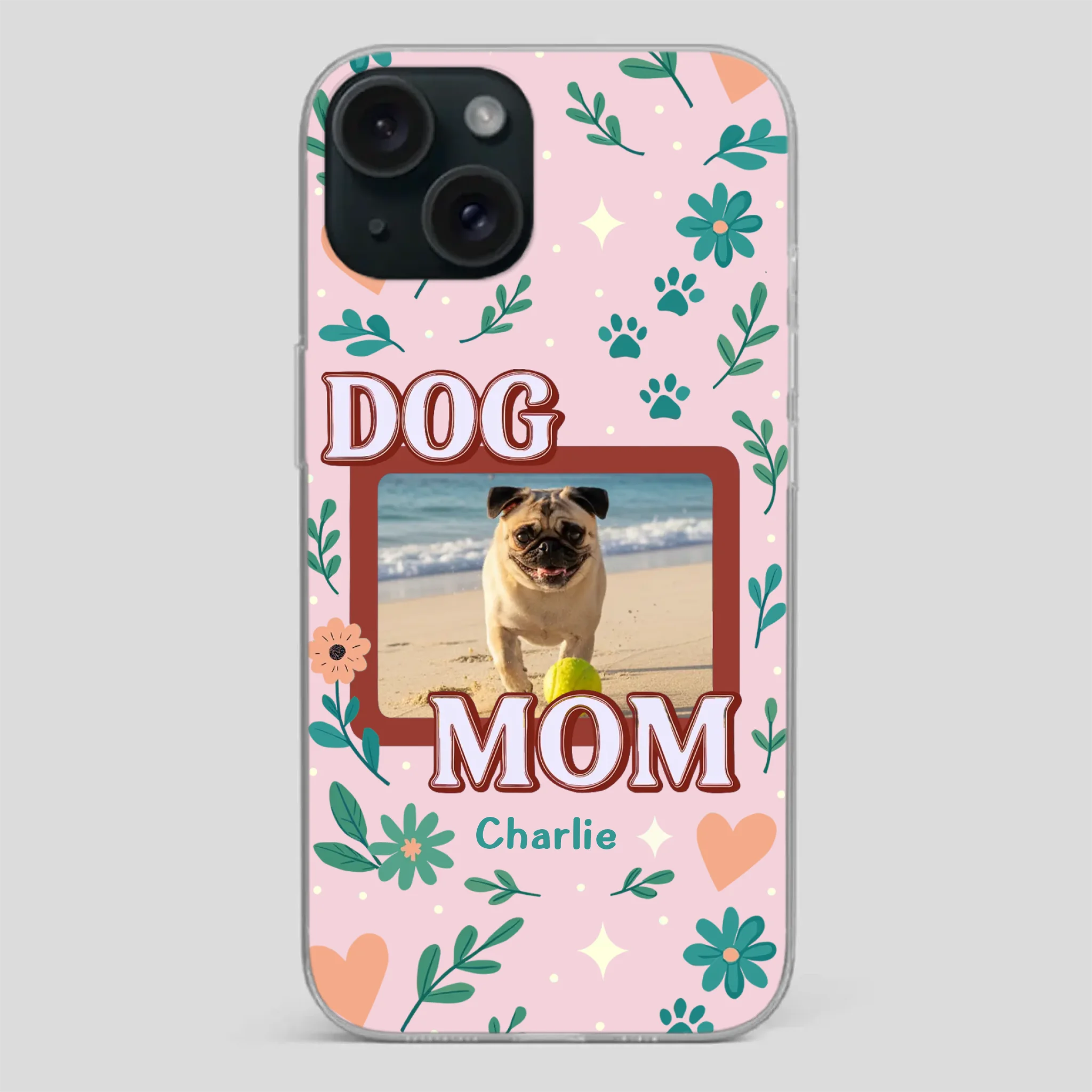 Heartfelt Personalized Pug Lover Dog Mom Phone Case Present | 89Prints
