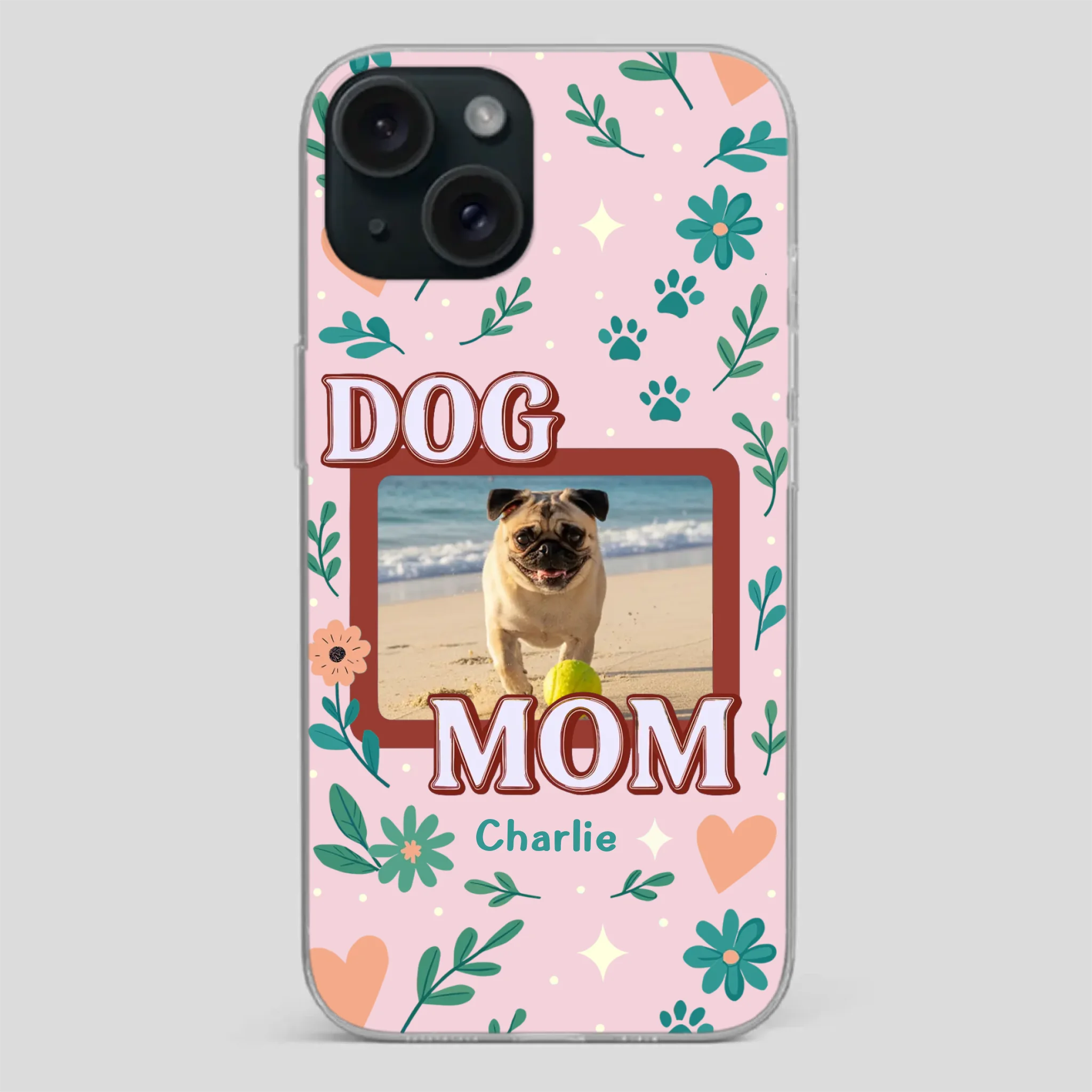 Heartfelt Personalized Pug Lover Dog Mom Phone Case Present | 89Prints